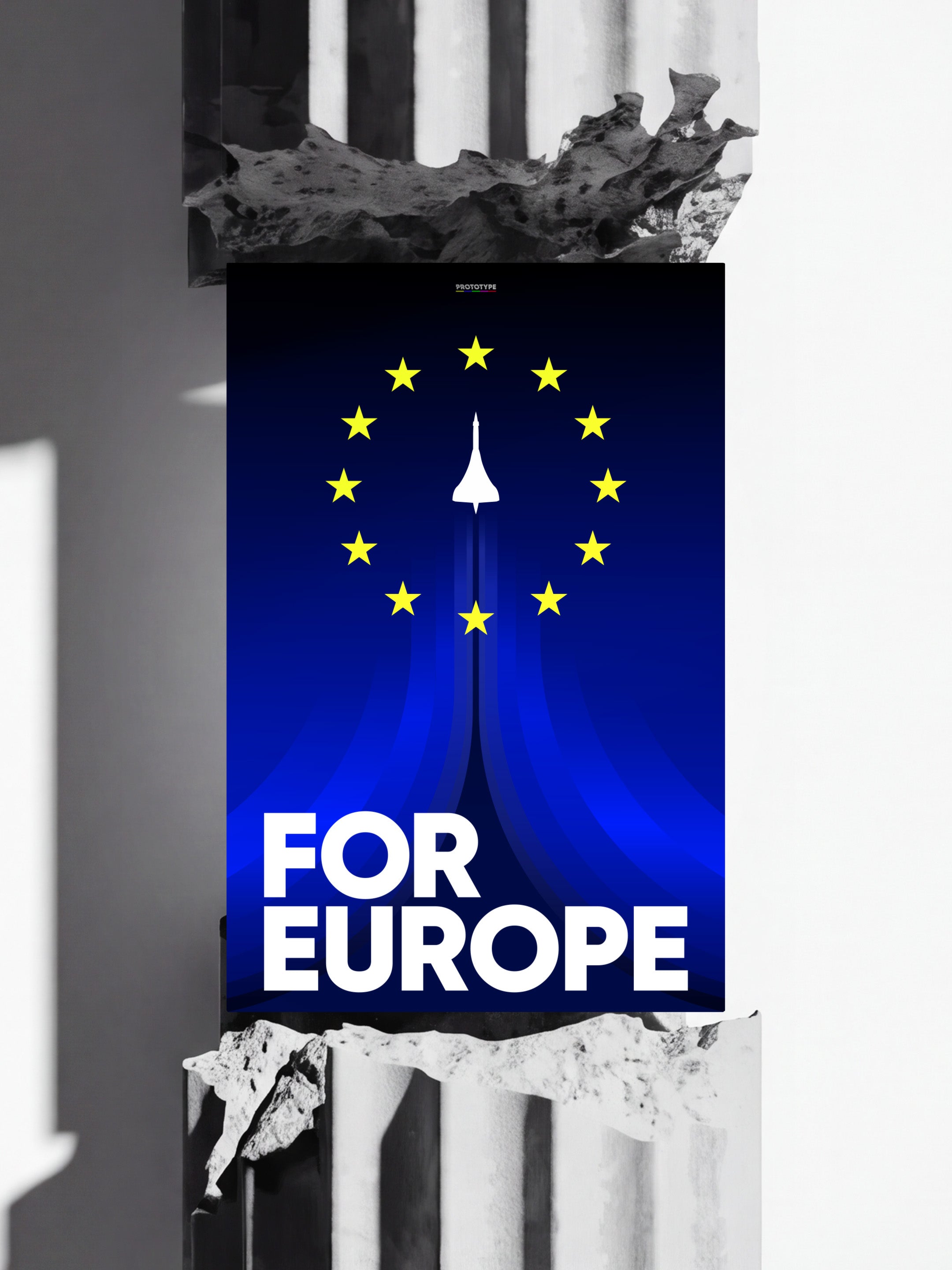 POSTER "FOR EUROPE RISING STARSHIP"