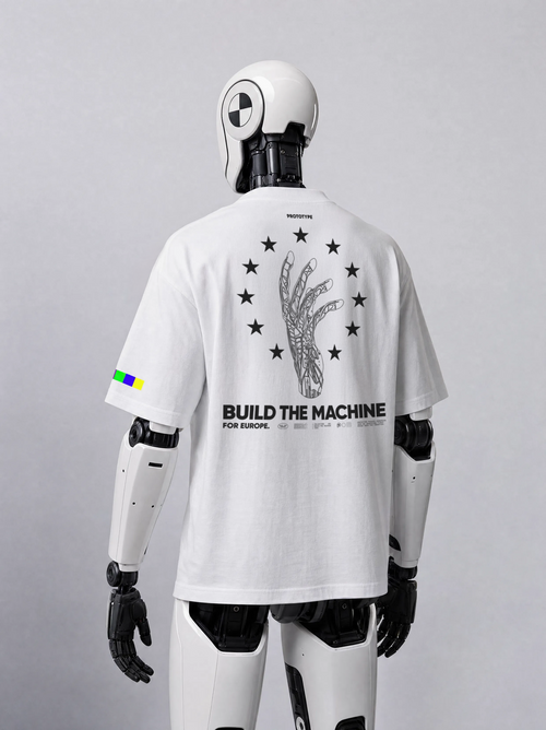 BUILD THE MACHINE T-SHIRT #FFFFFF [OVERSIZED FIT]